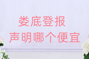 婁底登報(bào)聲明哪個便宜