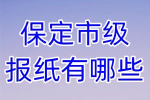保定市級報(bào)紙有哪些